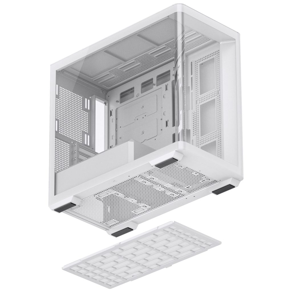 Jonsbo D300 Midi-Tower, 270 degrees, Tempered Glass - white