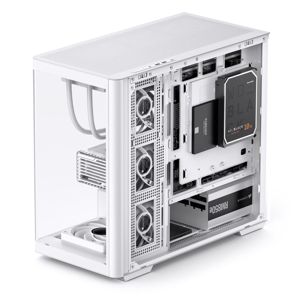 Jonsbo D300 Midi-Tower, 270 degrees, Tempered Glass - white