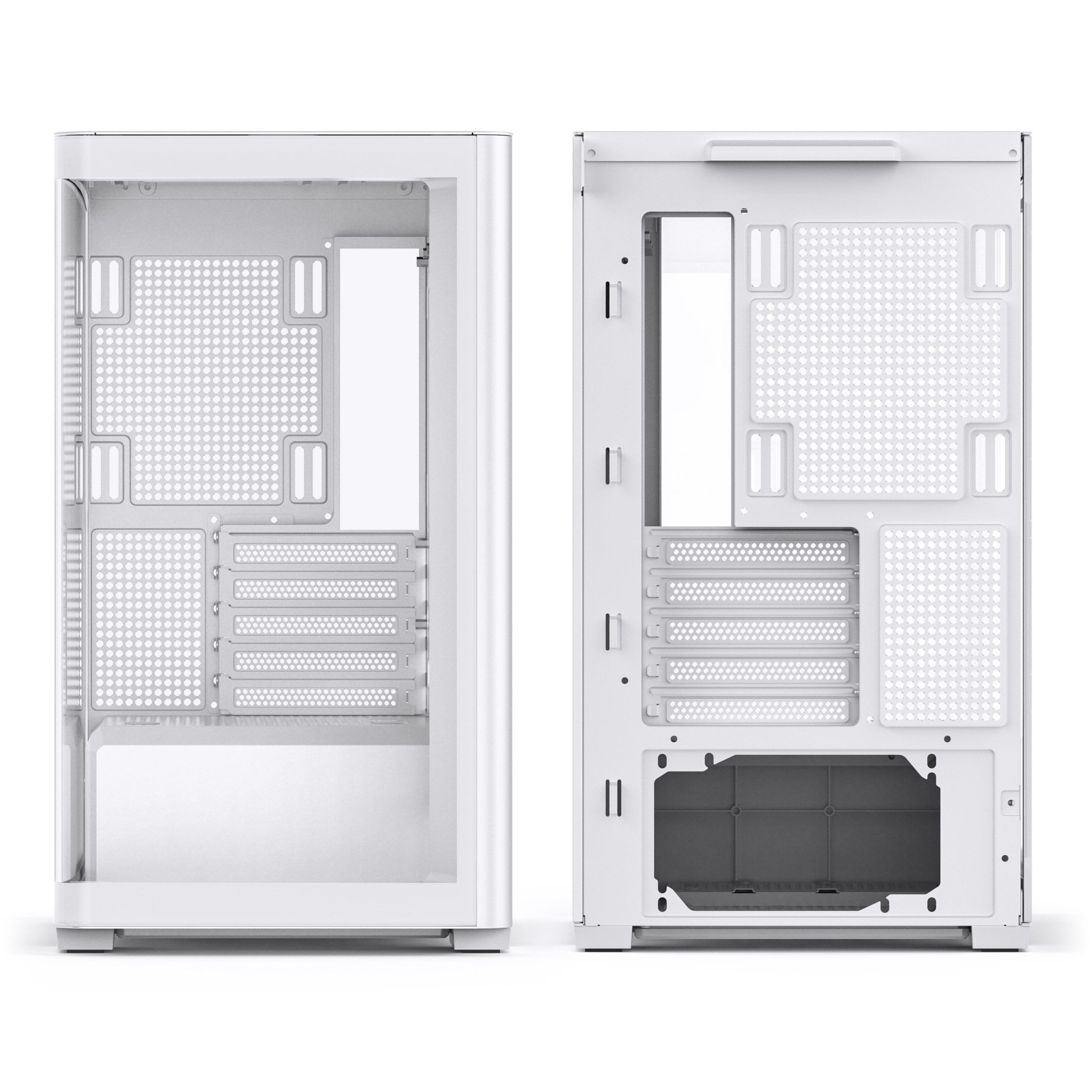 Jonsbo D300 Midi-Tower, 270 degrees, Tempered Glass - white