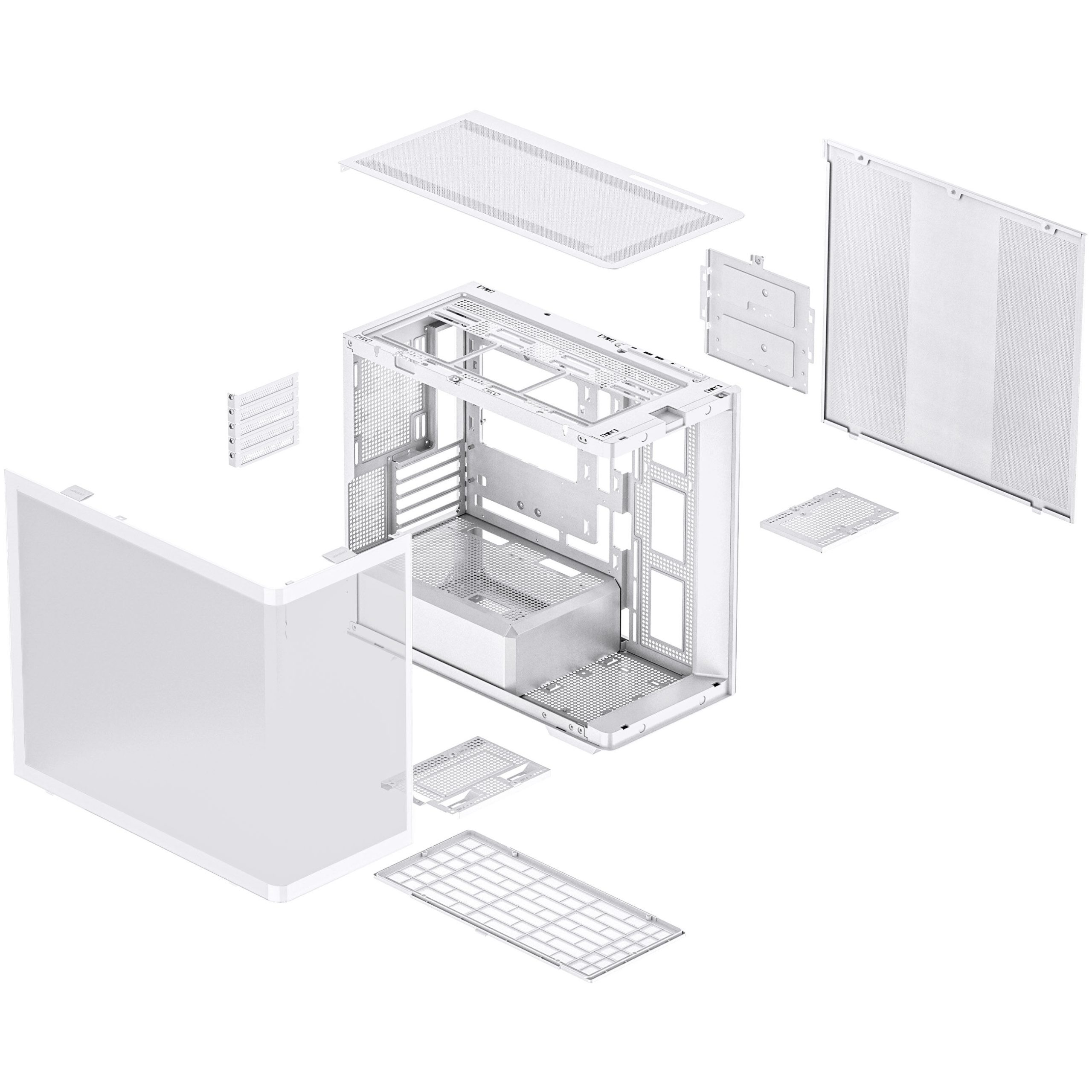 Jonsbo D300 Midi-Tower, 270 degrees, Tempered Glass - white