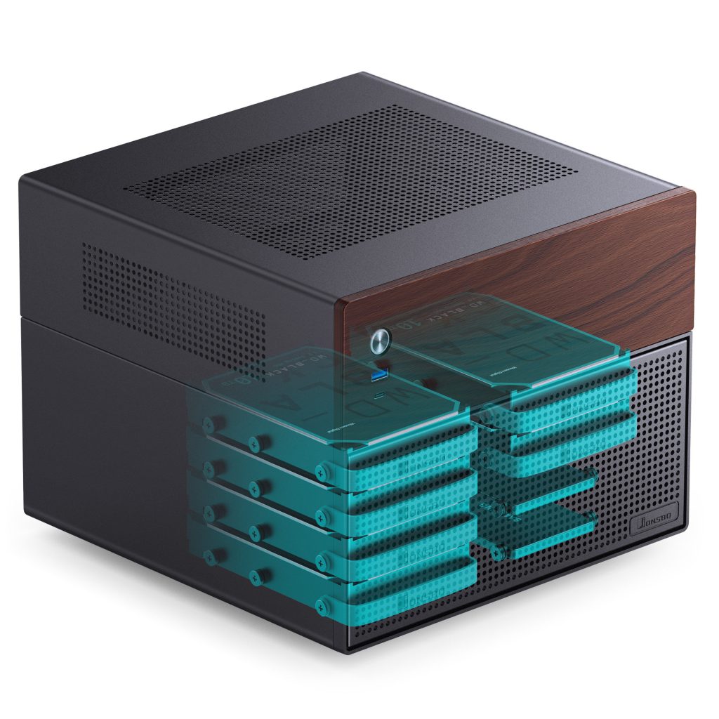 Jonsbo N4 NAS case, Micro-ATX - black - Watercooling UK