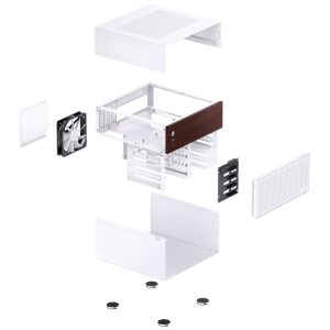 Jonsbo N4 NAS case, Micro-ATX - white - B-Grade