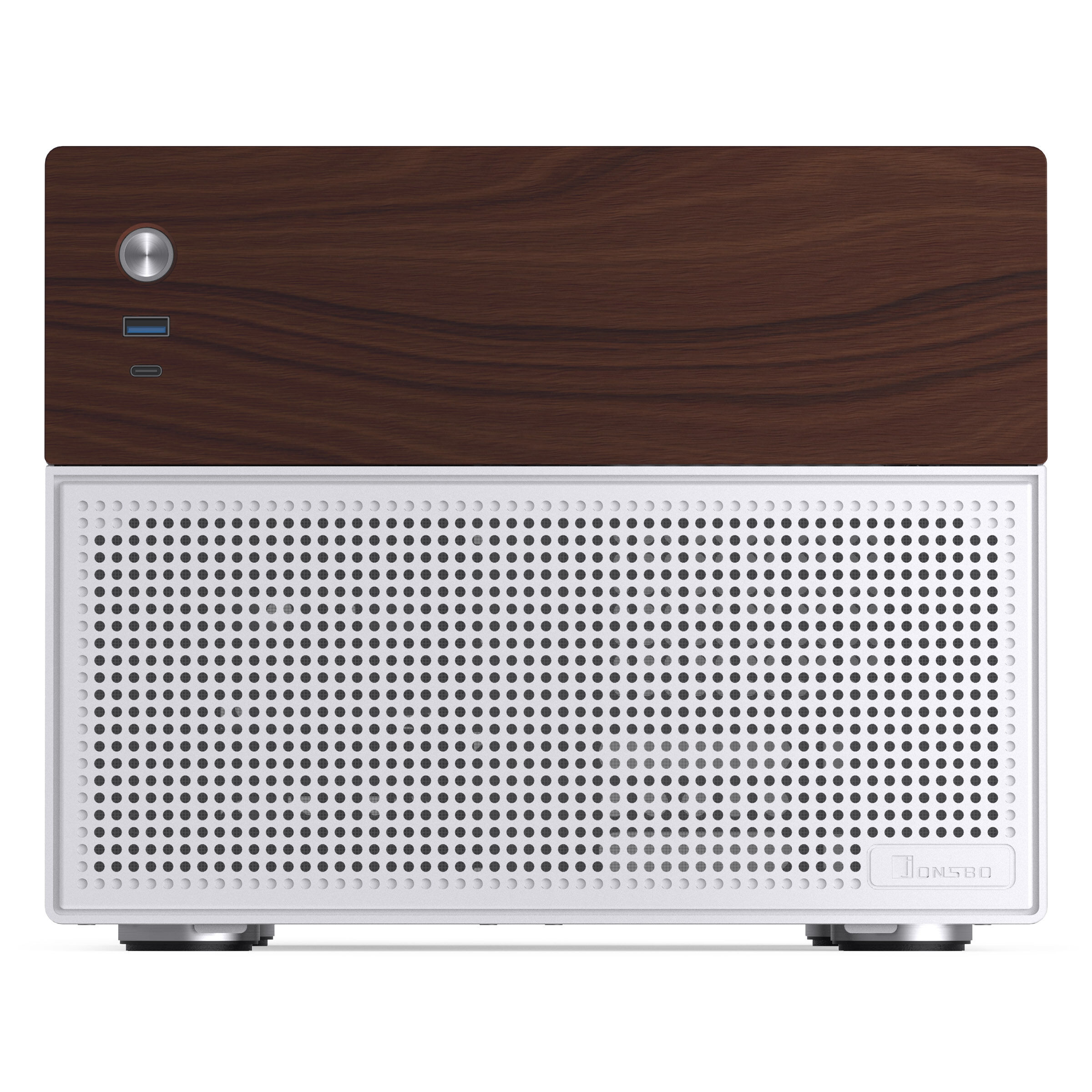 Jonsbo N4 NAS case, Micro-ATX - white - B-Grade