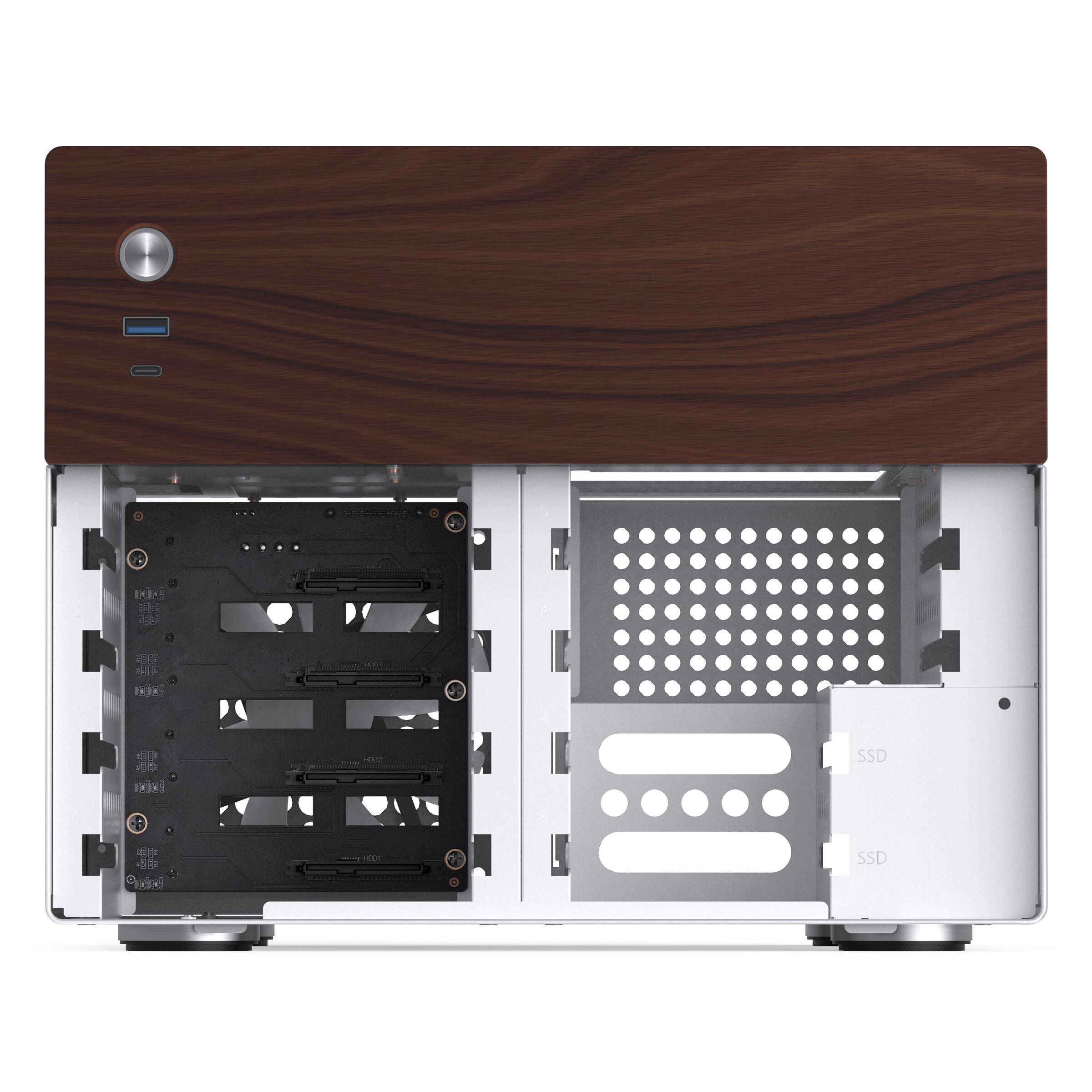 Jonsbo N4 NAS case, Micro-ATX - white - B-Grade