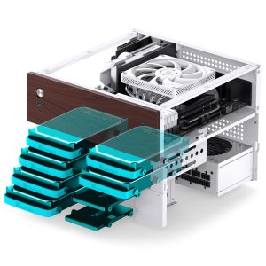 Jonsbo N4 NAS case, Micro-ATX - white - B-Grade