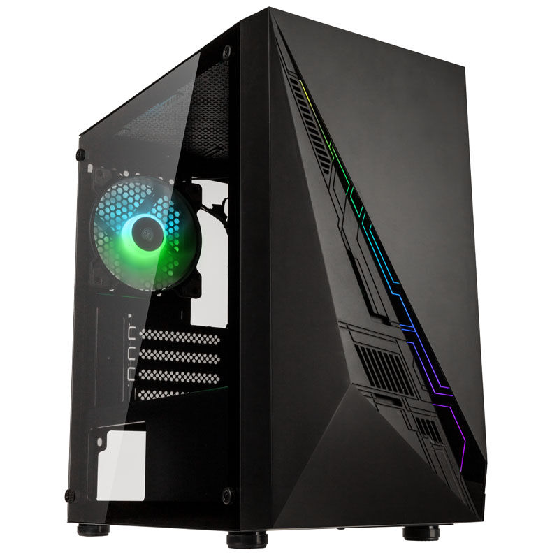 kolink Inspire K2 Plus ARGB Micro-ATX Case, Tempered Glass - Black : image 1
