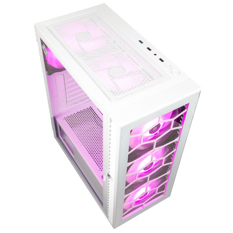 Kolink Observatory HF Glass ARGB Midi Tower - white