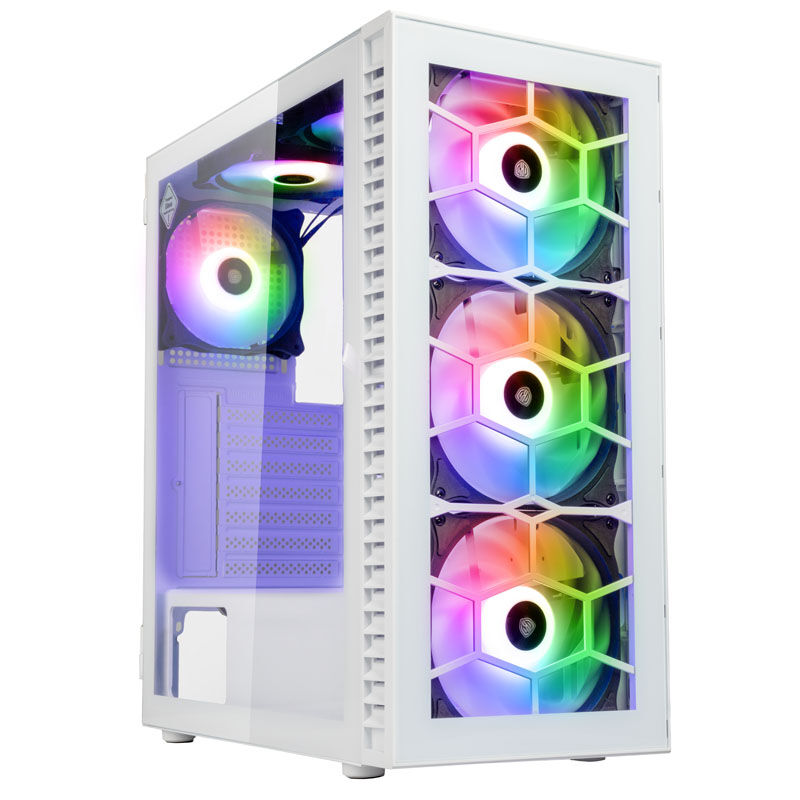 Kolink Observatory HF Glass ARGB Midi Tower - white