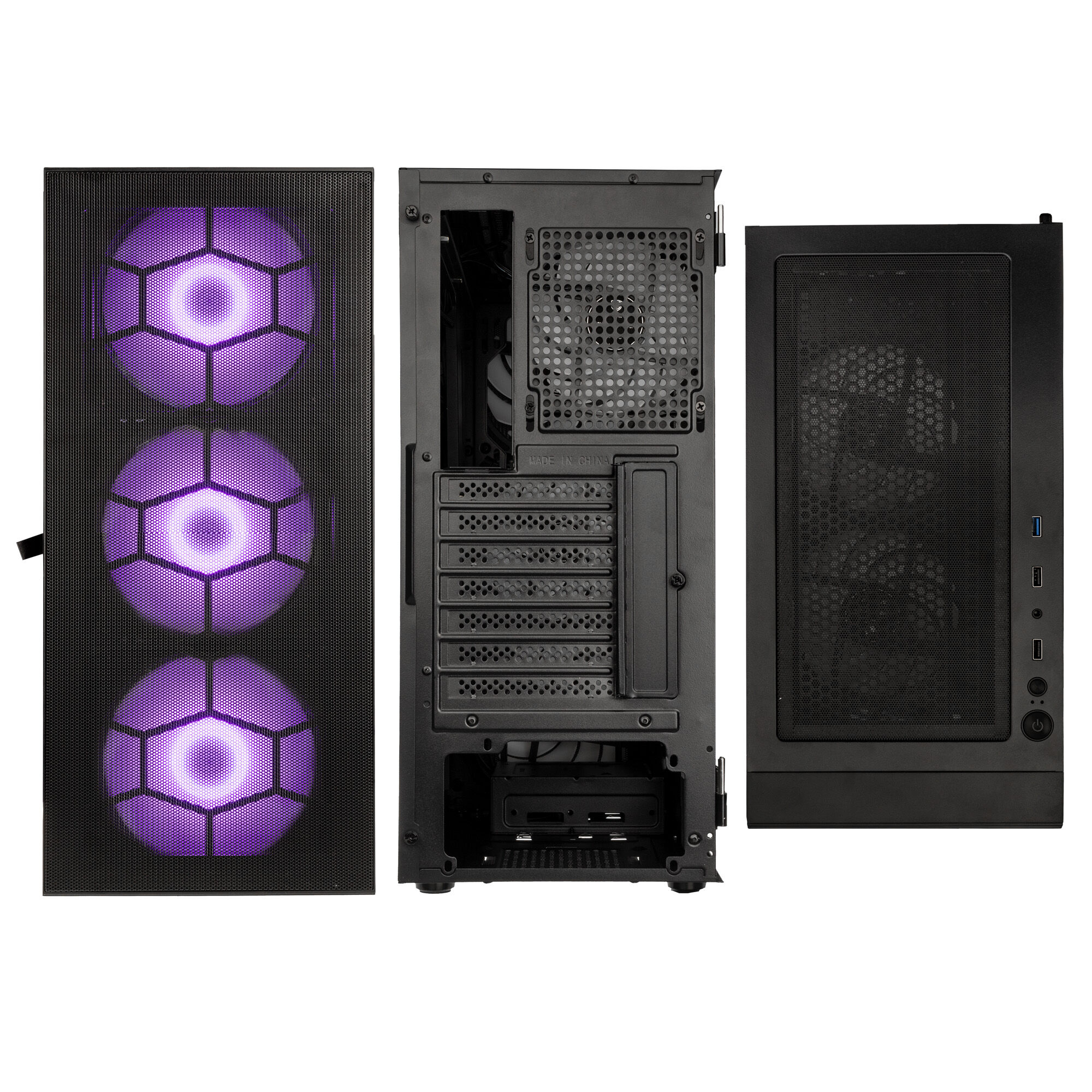 Kolink Observatory HF Plus Mesh ARGB Midi Tower - black
