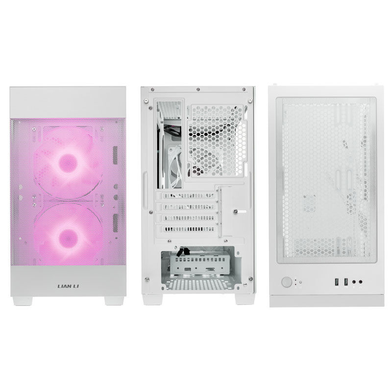 Lian Li LANCOOL 205M Mesh Micro-ATX case, tempered glass - white