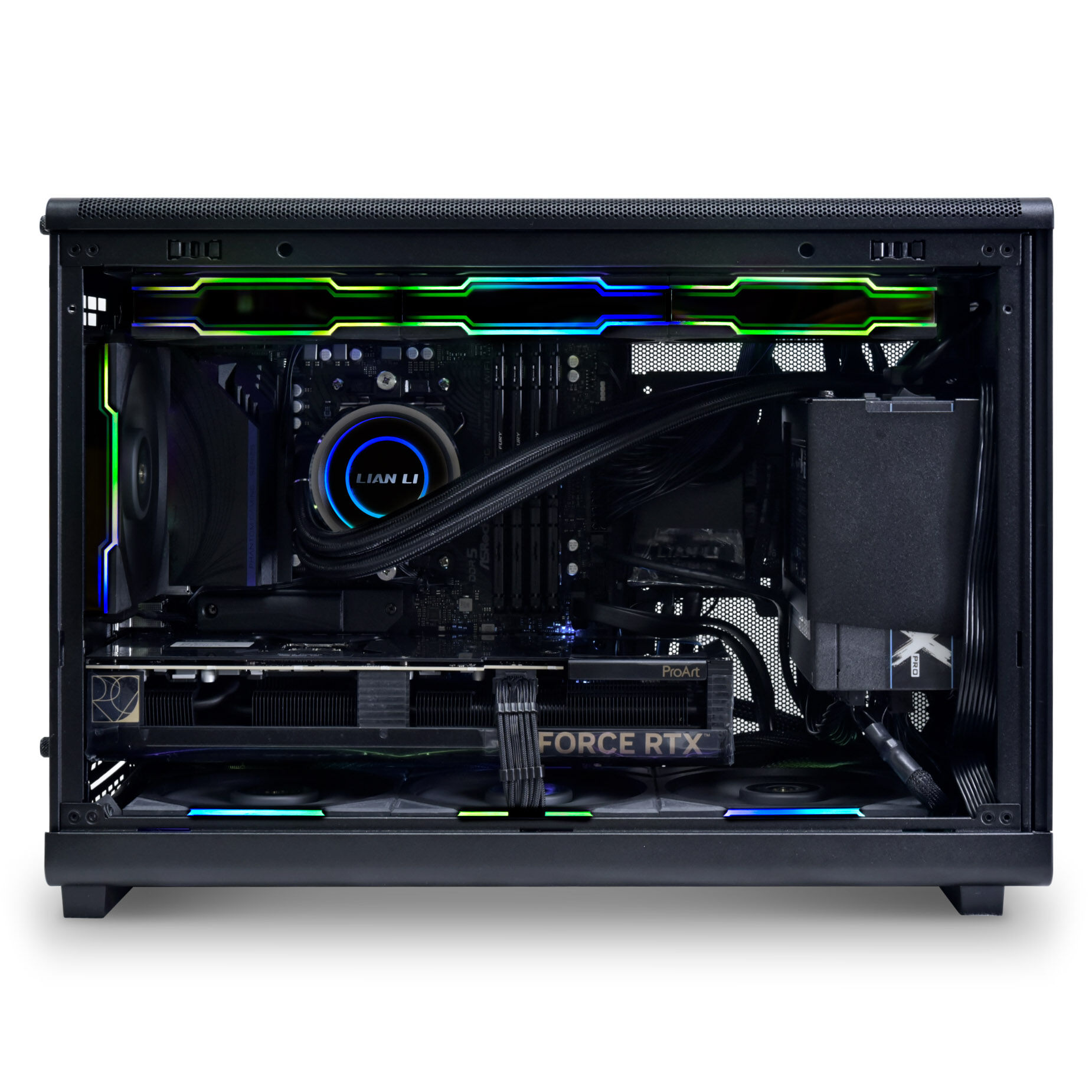 Lian Li DAN Cases A3-mATX Wood Edition PC Case, Micro-ATX - Walnut, Black