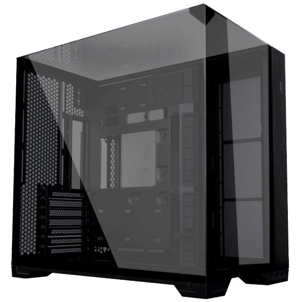 Lian Li O11 Vision Compact PC Case, Mid Tower, E-ATX, Tempered Glass – Black