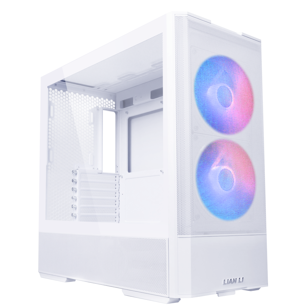 Lian Li LANCOOL 207 PC Case, Midi Tower, ATX, Tempered Glass - white