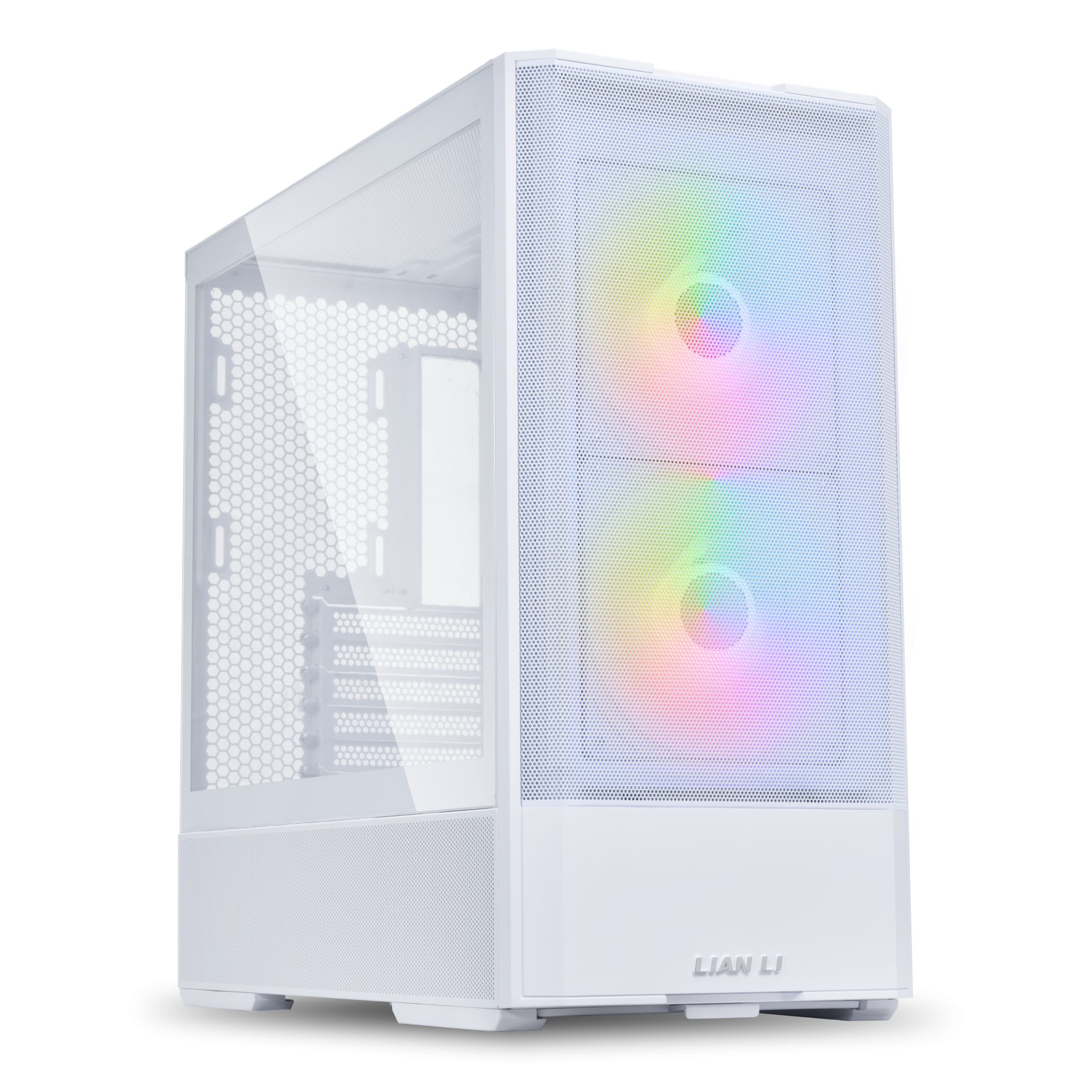 Lian Li LANCOOL 207 PC Case, Midi Tower, ATX, Tempered Glass - white