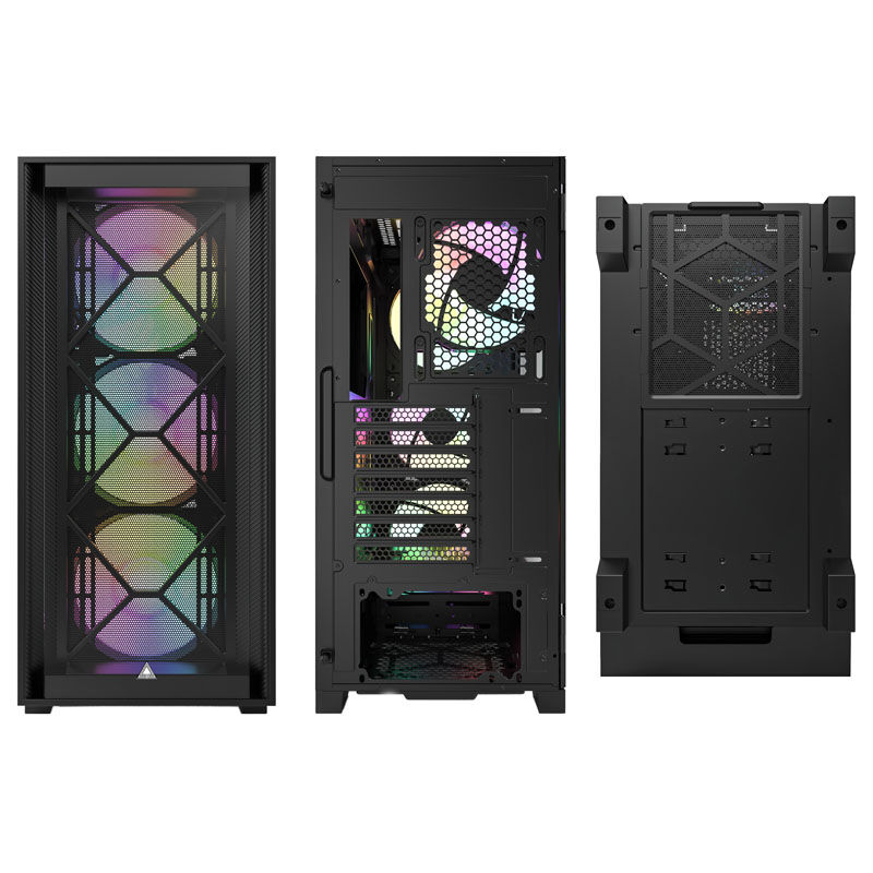 Montech AIR 1000 Premium, Midi-Tower, Tempered Glass, - black