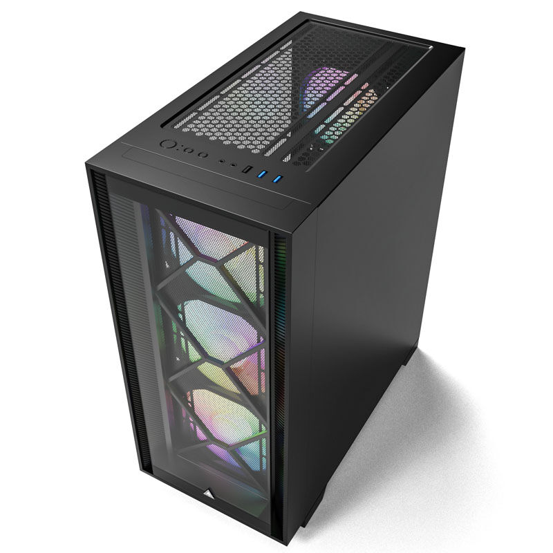 Montech AIR 1000 Premium, Midi-Tower, Tempered Glass, - black