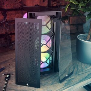 Montech AIR 1000 Premium, Midi-Tower, Tempered Glass, - black