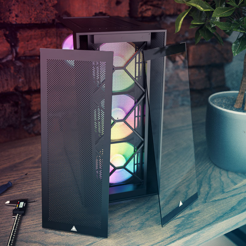 Montech AIR 1000 Premium, Midi-Tower, Tempered Glass, - black