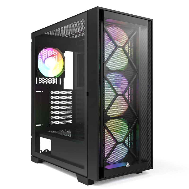 Montech AIR 1000 Premium, Midi-Tower, Tempered Glass, - black