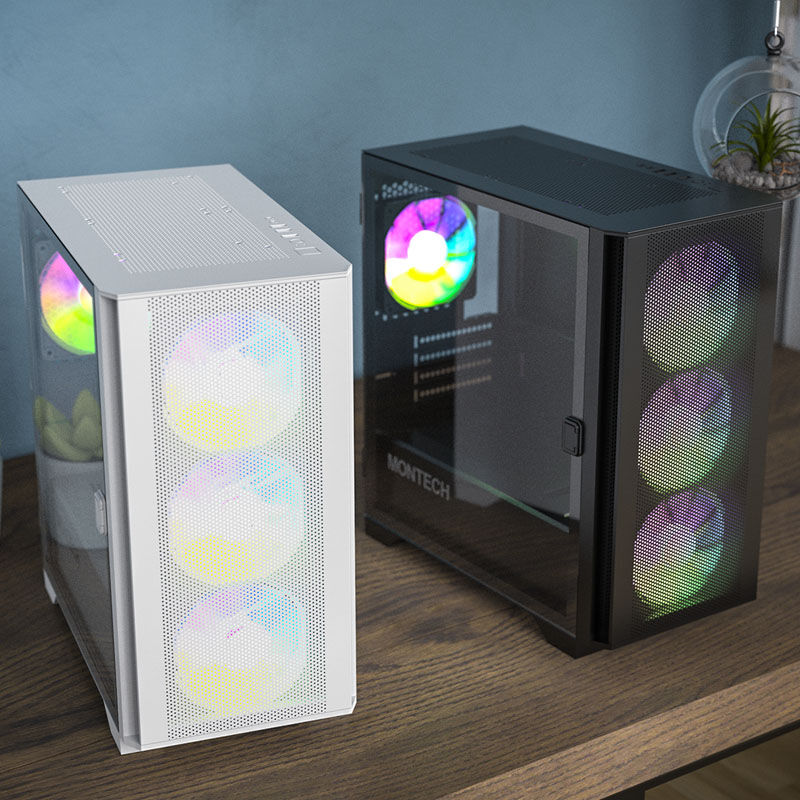 Montech AIR 100 ARGB, Micro-ATX, Tempered Glass - black