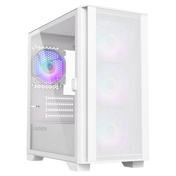 Montech AIR 100 ARGB, Micro-ATX, Tempered Glass – white