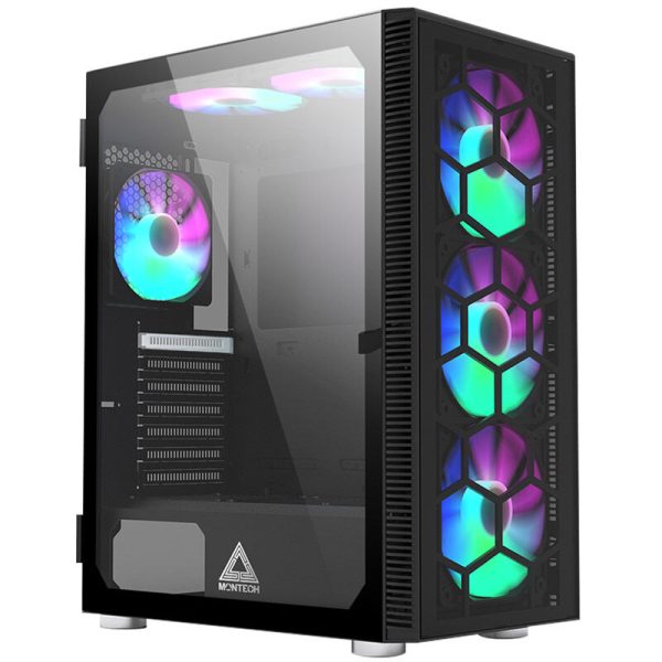Montech X3 Glass Midi-Tower, RGB, Tempered Glass – black