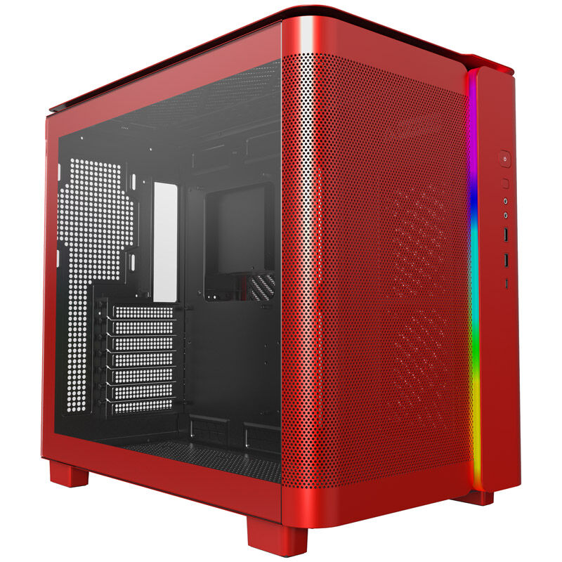 Montech KING 95 Midi-Tower, Tempered Glass, ARGB - red