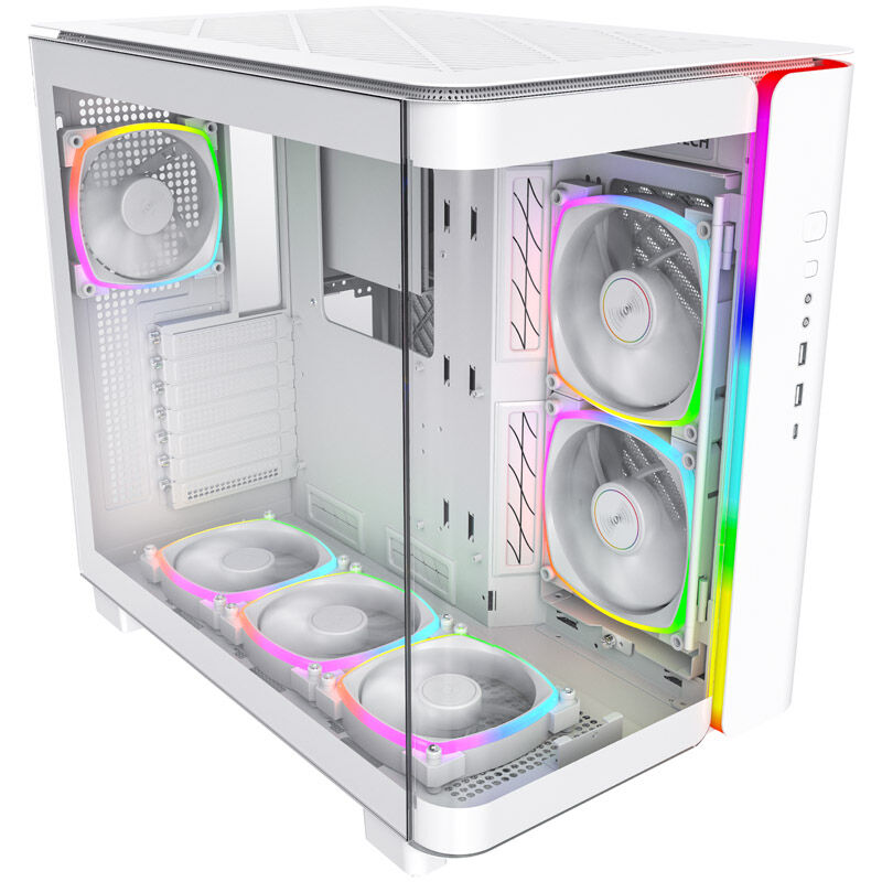 Montech KING 95 PRO Midi-Tower, Tempered Glass, ARGB - white