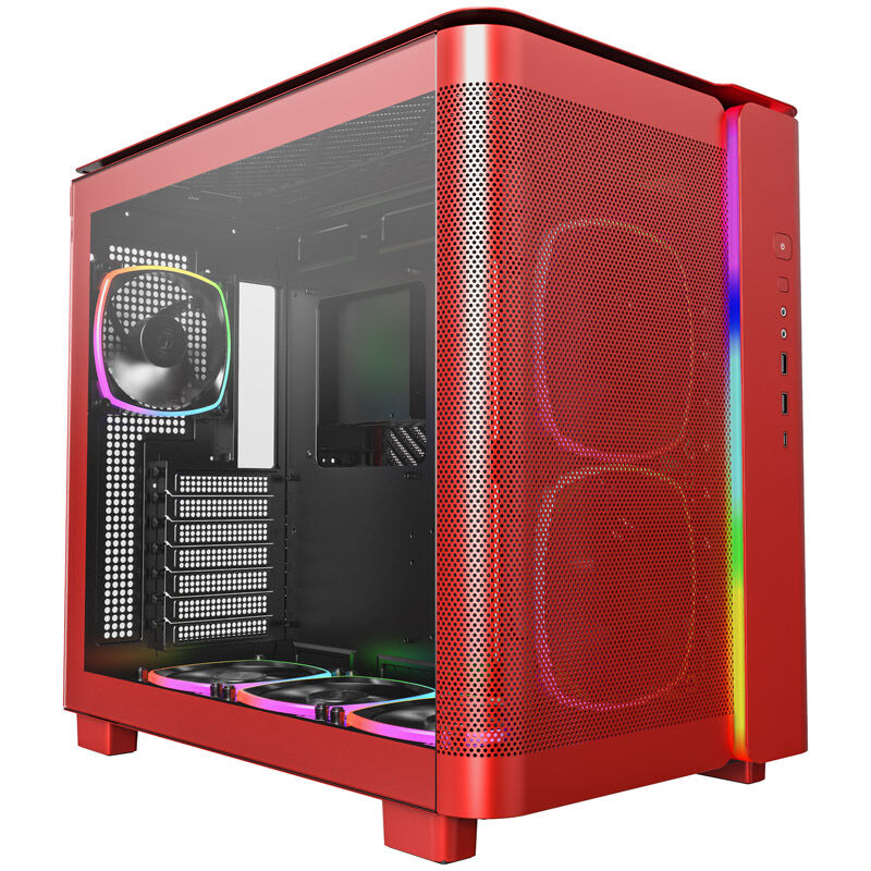 Montech KING 95 PRO Midi-Tower, Tempered Glass, ARGB - red