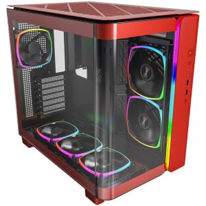Montech KING 95 PRO Midi-Tower, Tempered Glass, ARGB - red