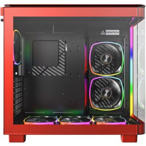 Montech KING 95 PRO Midi-Tower, Tempered Glass, ARGB - red