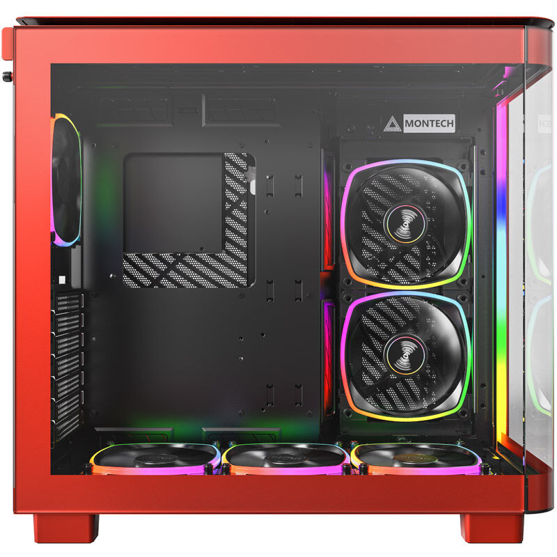 Montech KING 95 PRO Midi-Tower, Tempered Glass, ARGB - red