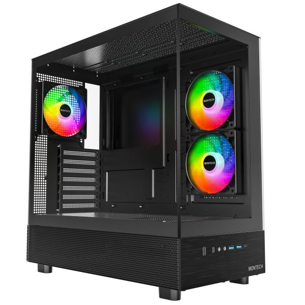 Montech XR Midi Tower, tempered glass – black
