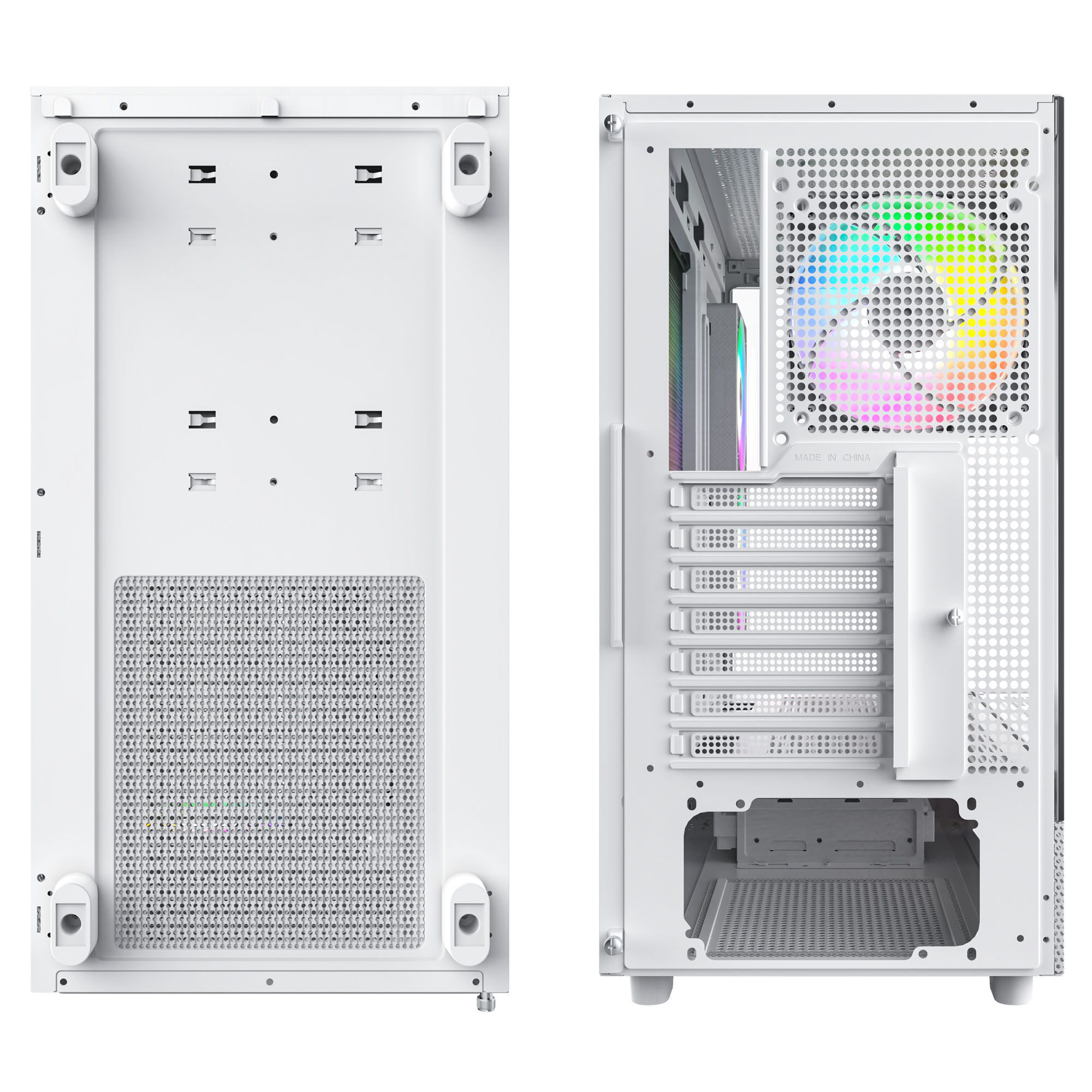 Montech XR Midi Tower, tempered glass - white