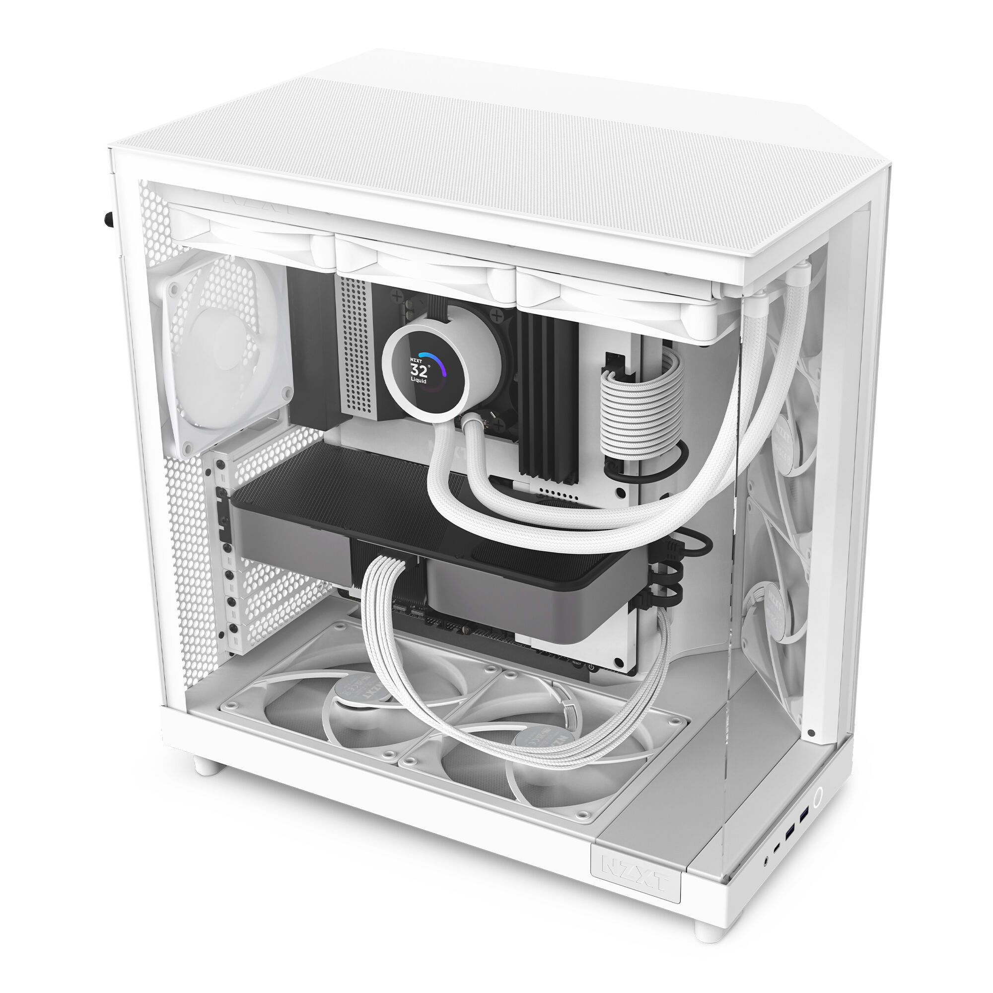 NZXT H6 Flow Midi Tower - White : image 15