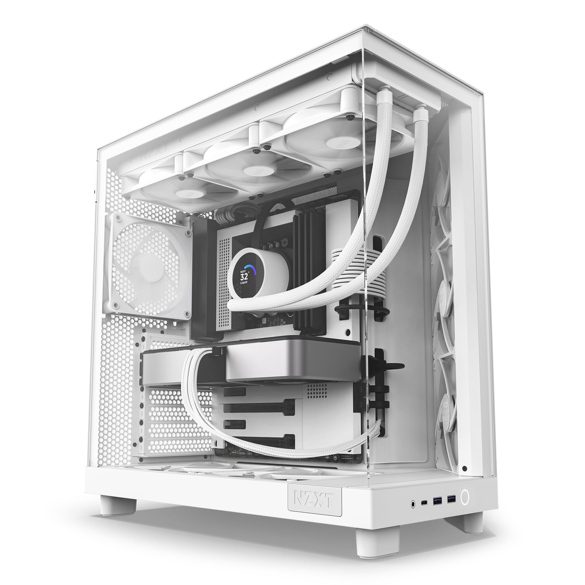 NZXT H6 Flow Midi Tower - White : image 5