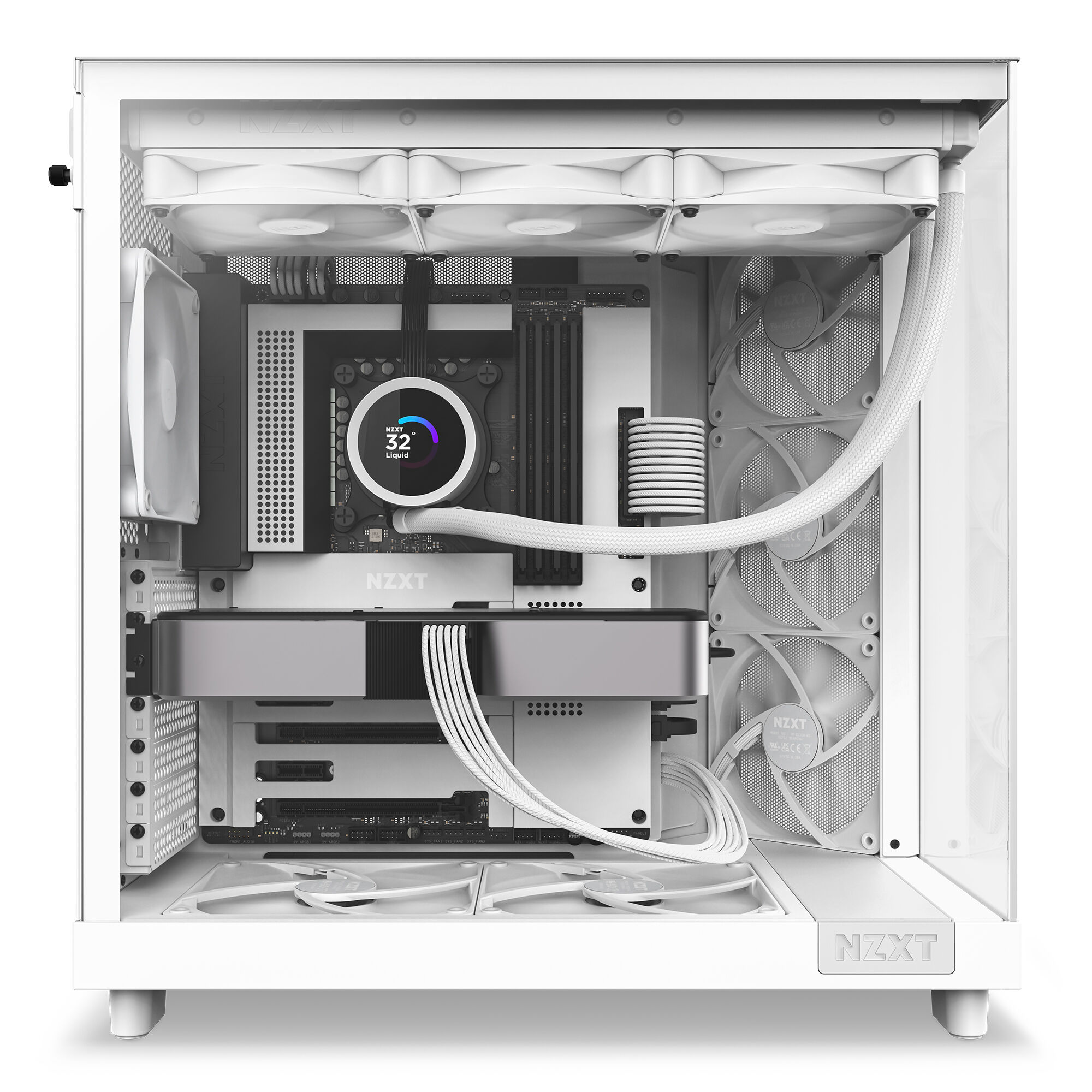 NZXT H6 Flow Midi Tower - White : image 13