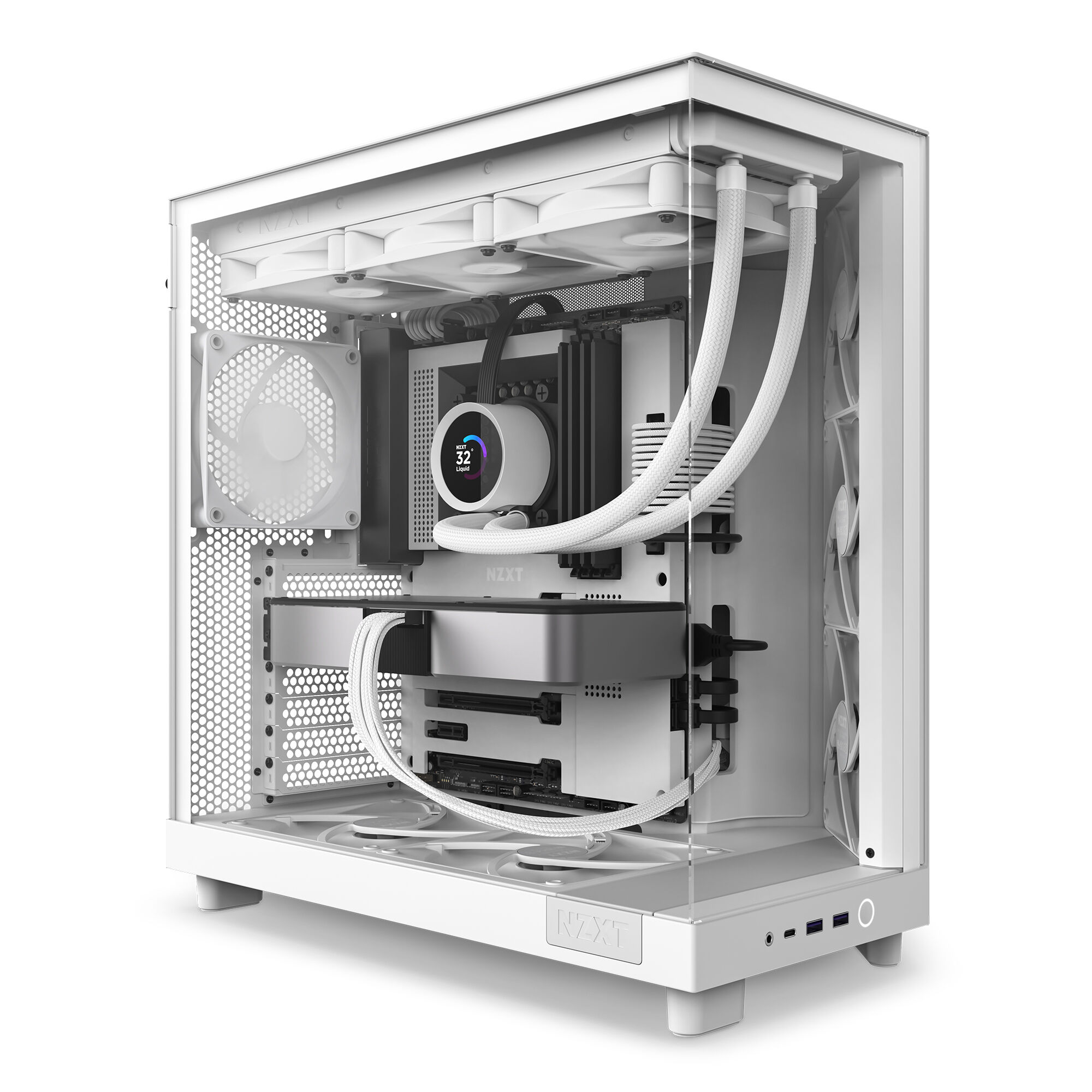 NZXT H6 Flow Midi Tower - White : image 2