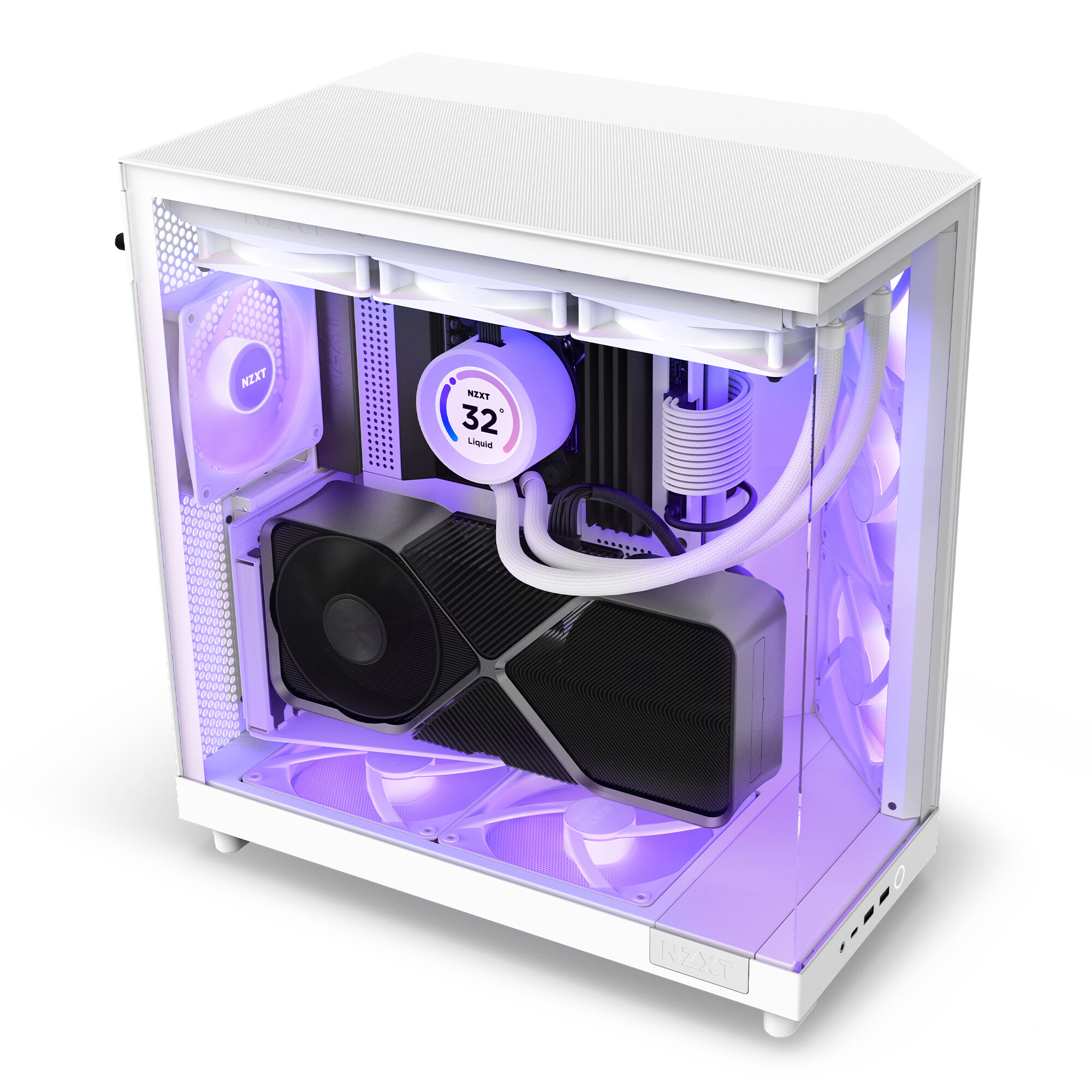 NZXT H6 Flow RGB Midi Tower - White