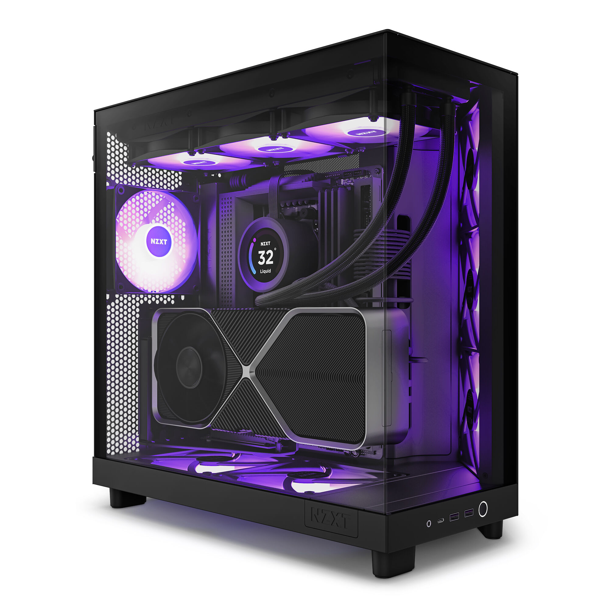 NZXT H6 Flow RGB Midi Tower - Black