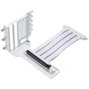 PHANTEKS Vertical GPU Bracket II + PCI-E 4.0 x16 riser ribbon cable 22 cm - white : image 1