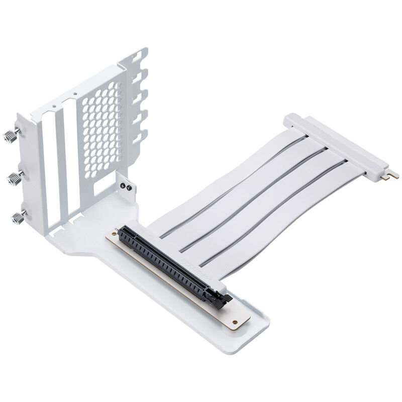 PHANTEKS Vertical GPU Bracket II + PCI-E 4.0 x16 riser ribbon cable 22 cm - white : image 1