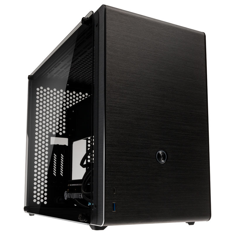 Raijintek Ophion M Evo TGS Micro-ATX case, tempered glass - black : image 1