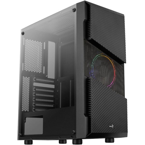 Aerocool Menace Saturn FRGB Midi Tower, Tempered Glass – black