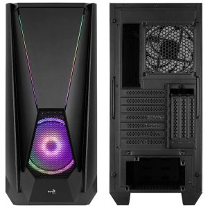 Aerocool Visor Midi Tower, tempered glass - black