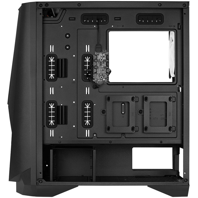 Aerocool Visor Midi Tower, tempered glass - black