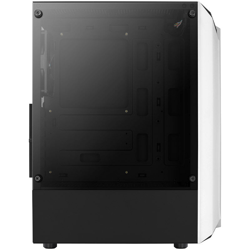 Aerocool Bionic v1 Midi Tower, RGB, Tempered Glass - black/white