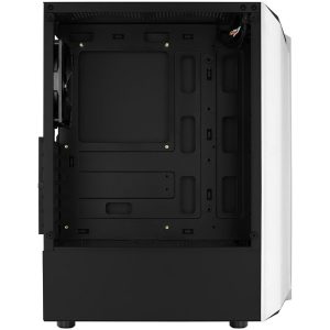 Aerocool Bionic v1 Midi Tower, RGB, Tempered Glass - black/white