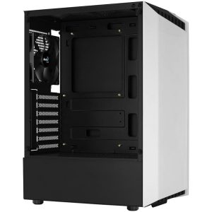 Aerocool Bionic v1 Midi Tower, RGB, Tempered Glass - black/white