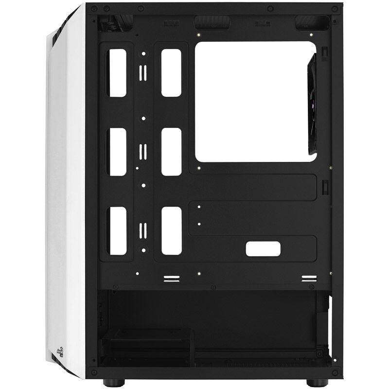 Aerocool Bionic v1 Midi Tower, RGB, Tempered Glass - black/white